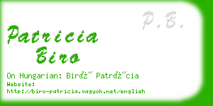 patricia biro business card